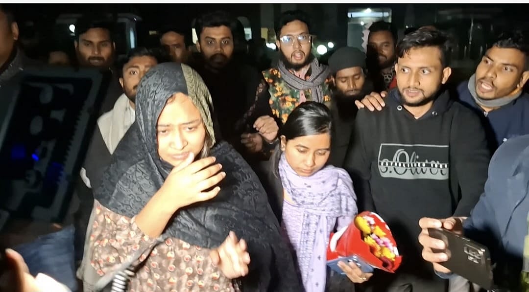 গাজীপুর জেলা কারাগার থেকে সন্ধ্যা সাড়ে সাতটার মুক্তি পান তাহরিমা জান্নাত