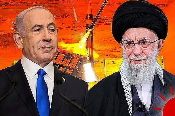 ইসরায়েলের প্রধানমন্ত্রী বেনিয়ামিন নেতানিয়াহু ও ইরানের সর্বোচ্চ নেতা আয়াতুল্লাহ আলী খামেনি