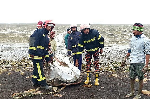 জাহাজভাঙা কারখানার শ্রমিকদের লাশ উদ্ধার করছে ফায়ার সার্ভিস। গতকাল সকালে চট্টগ্রামের সীতাকুণ্ডের কুমিরা এলাকায়
