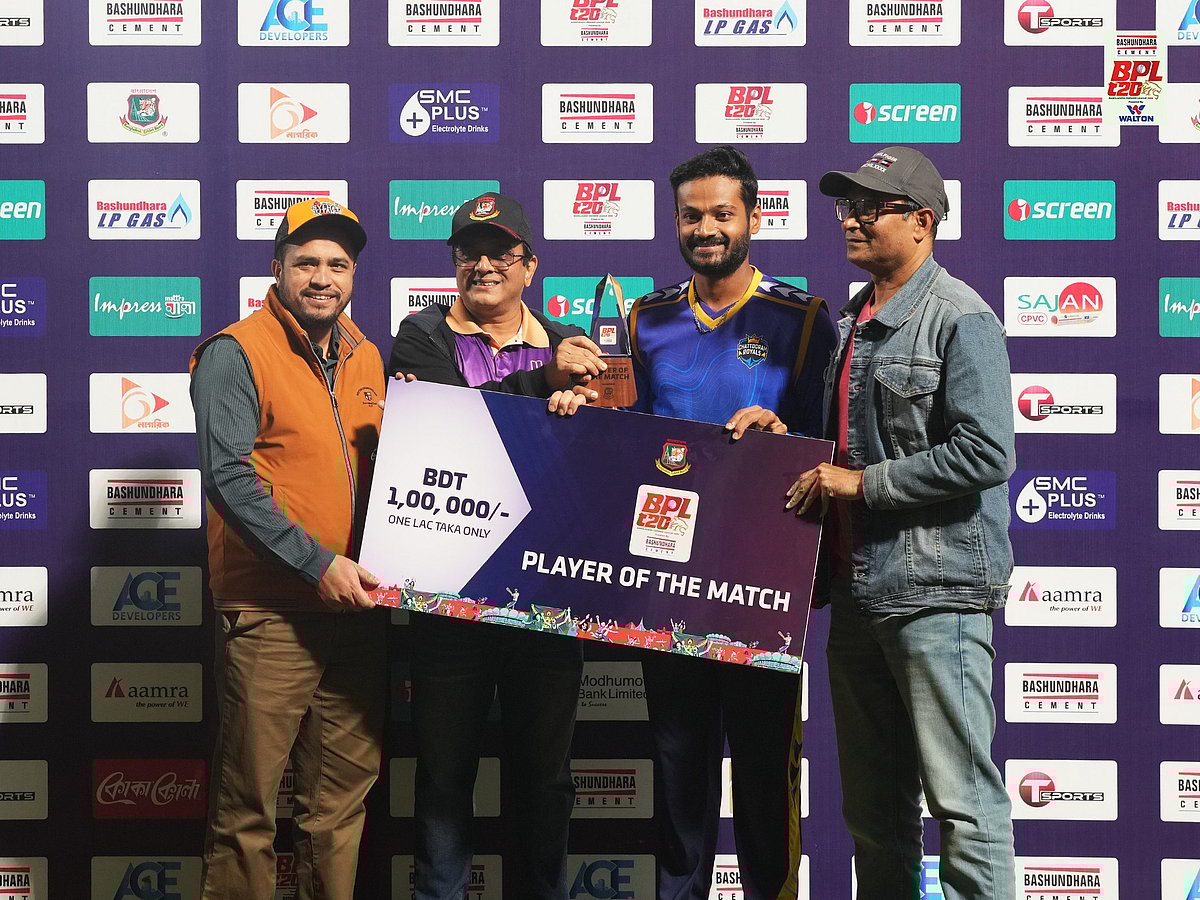 সিলেটের বিপক্ষে ম্যাচের সেরা খেলোয়াড় হয়েছেন মাহমুদুল হাসান