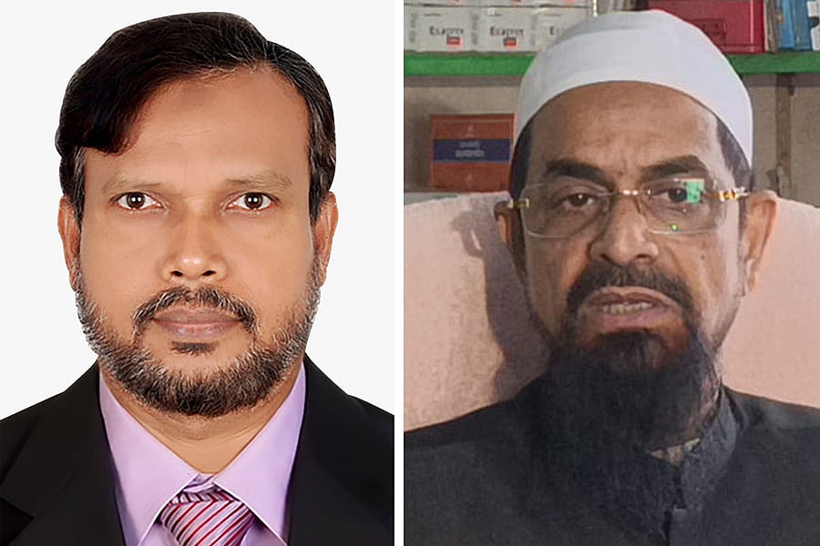 এস এম নিয়ামুল করিম (বাঁয়ে) ও মোহাম্মদ সিরাজুল ইসলাম সিরাজী