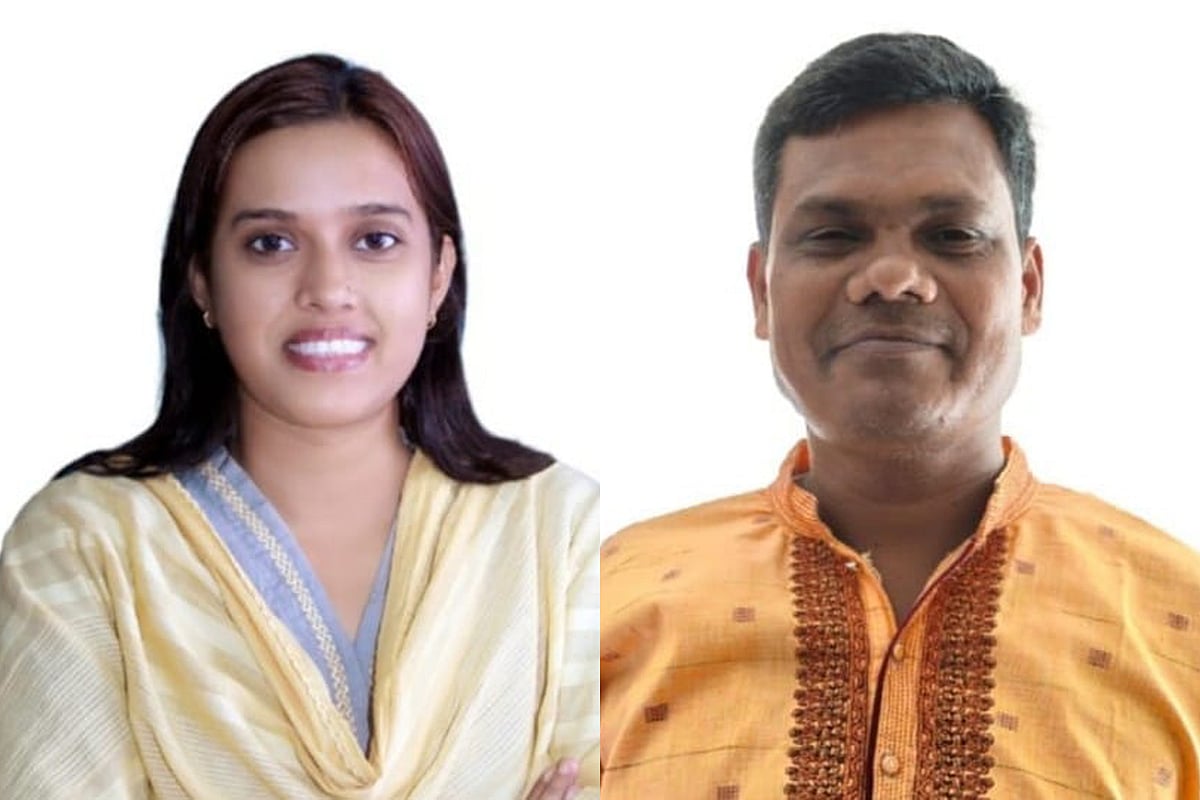 গণসংহতি আন্দোলনের টাঙ্গাইল-৫ আসনের প্রার্থী ফাতেমা রহমান বীথি ও নাটোর-১ আসনের প্রার্থী সেন্টু আলী