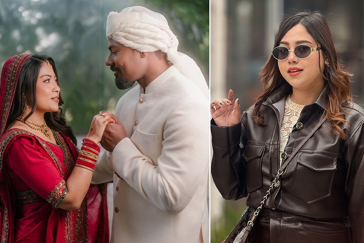 জেফার রহমান ও রাফসান এবং (ডানে) সানিয়া শামসুন