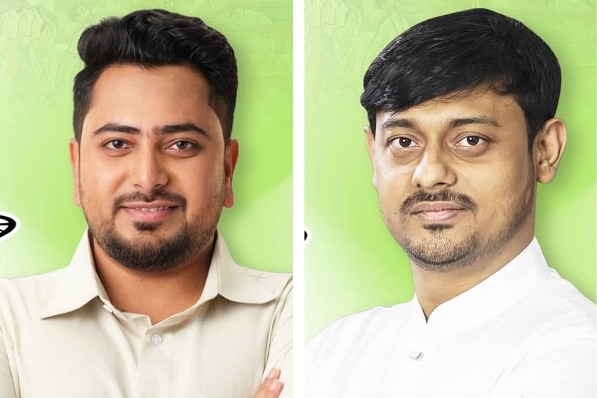 এনসিপির আহ্বায়ক নাহিদ ইসলাম ও দলটির মুখ্য সমন্বয়ক নাসীরুদ্দীন পাটওয়ারী।