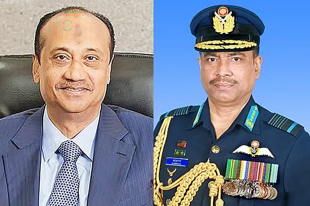 এস আলম গ্রুপের চেয়ারম্যান মোহাম্মদ সাইফুল আলম ও বিমানবাহিনীর সাবেক প্রধান শেখ আবদুল হান্নান