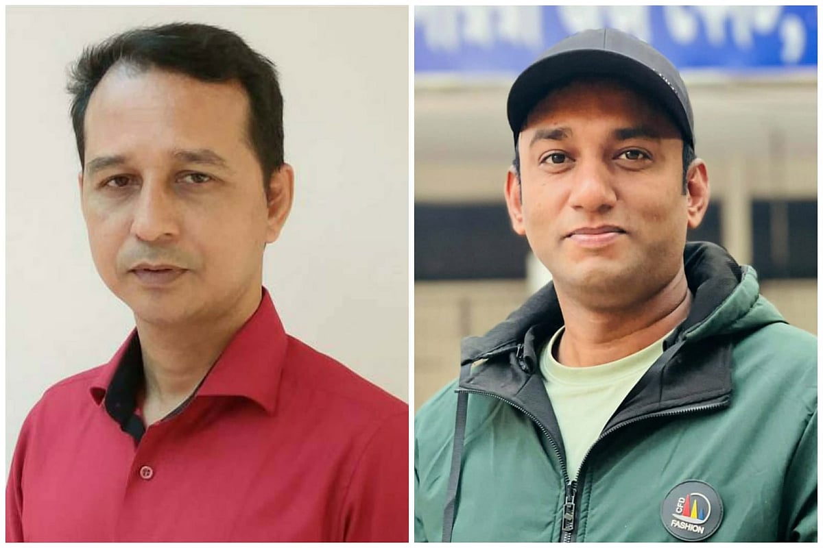 সভাপতি লিটন মাহমুদ (বামে) ও সাধারণ সম্পাদক মামুন খান