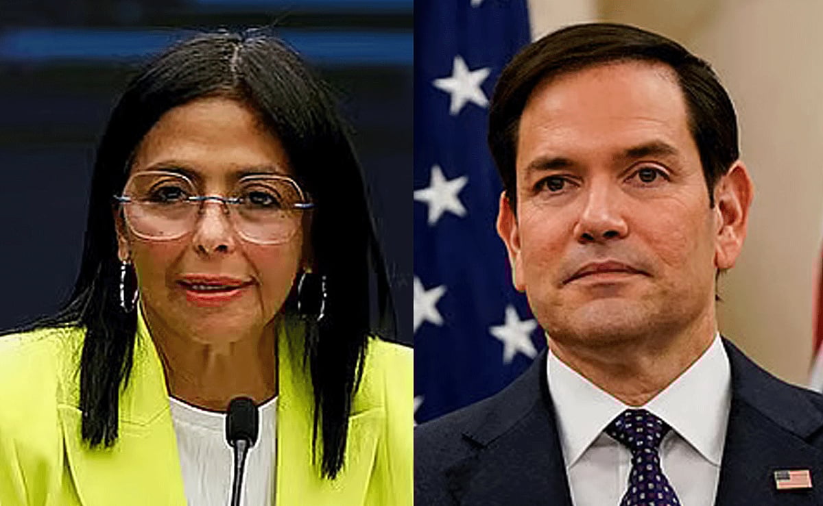 ভেনেজুয়েলার অন্তর্বর্তী প্রেসিডেন্ট দেলসি রদ্রিগেজ ও যুক্তরাষ্ট্রের পররাষ্ট্রমন্ত্রী মার্কো রুবিও