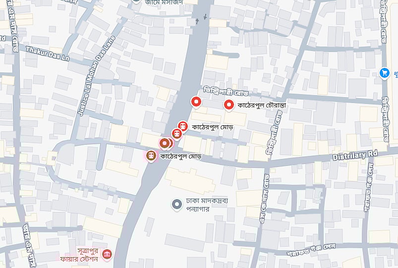 রাজধানীর পুরান ঢাকার কাঠেরপুল