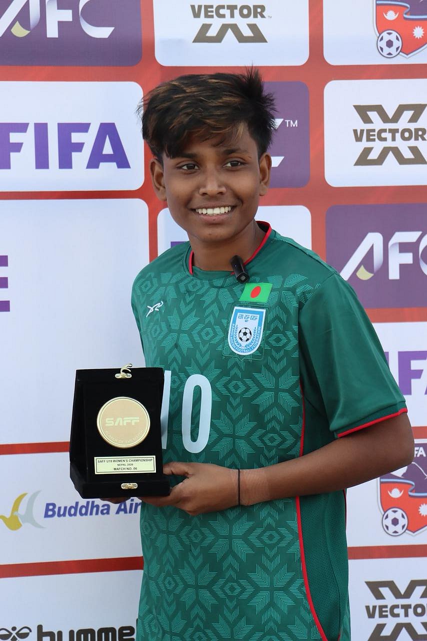 ২০২৬ সাফ অ–১৯ নারী চ্যাম্পিয়নশিপের সেরা খেলোয়াড় বাংলাদেশের আলপি আক্তার