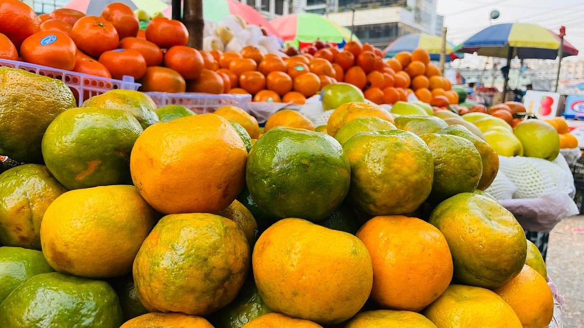রাজধানীর কারওয়ান বাজারে নানা দেশের কমলা পাওয়া যাচ্ছে