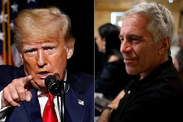 ডোনাল্ড ট্রাম্প ও জেফরি এপস্টিন