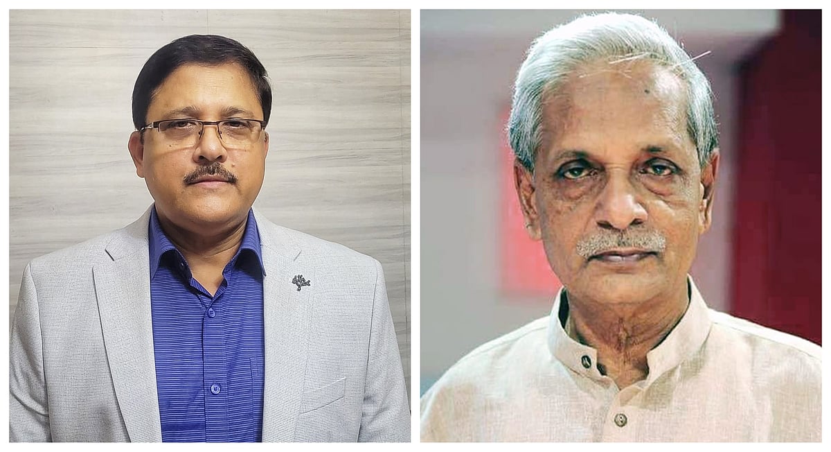 মনোয়ার হোসেন (বাঁ থেকে) ও নিতাই রায় চৌধুরী