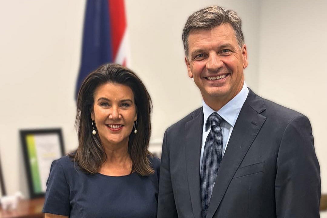 অস্ট্রেলিয়ার বিরোধী দল লিবারেল পার্টির নতুন নেতা অ্যাঙ্গাস টেইলর ও উপনেত্রী জেন হিউম