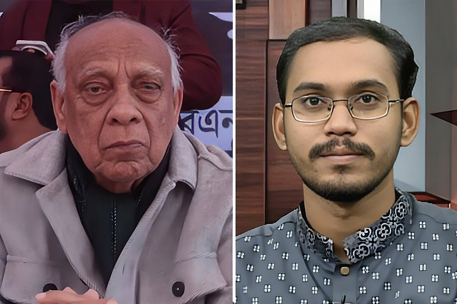 মুশফিকুর রহমান (বাঁয়ে) ও আবদুল হান্নান মাসউদ (ডানে)