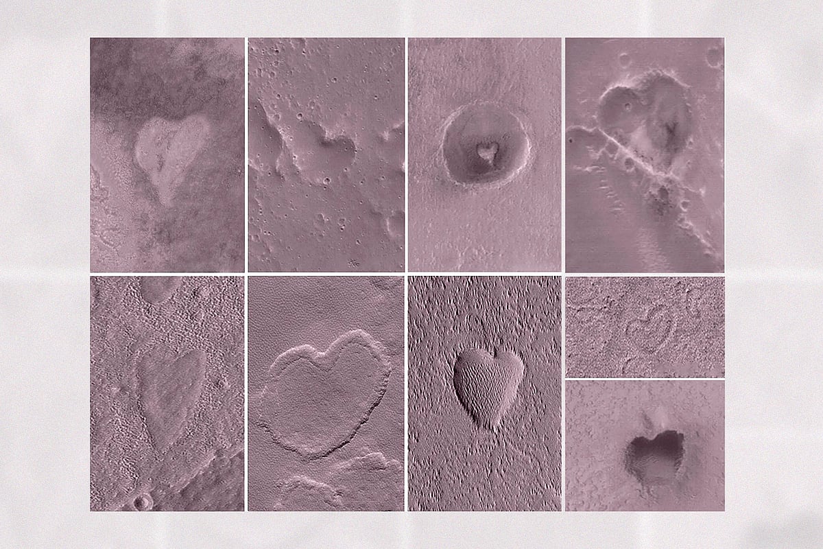 মঙ্গল গ্রহে থাকা হৃৎপিণ্ড আকৃতির একাধিক কাঠামো