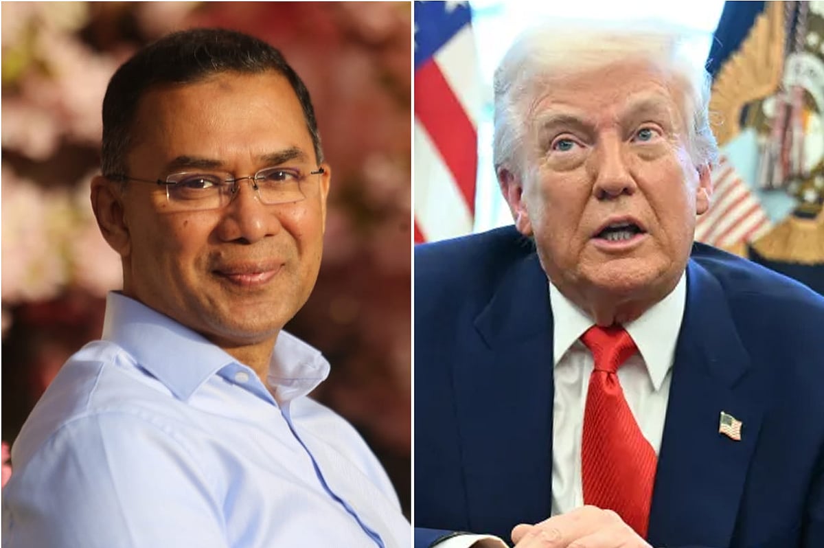 বাংলাদেশের প্রধানমন্ত্রী তারেক রহমান ও যুক্তরাষ্ট্রের প্রেসিডেন্ট ডোনাল্ড ট্রাম্প