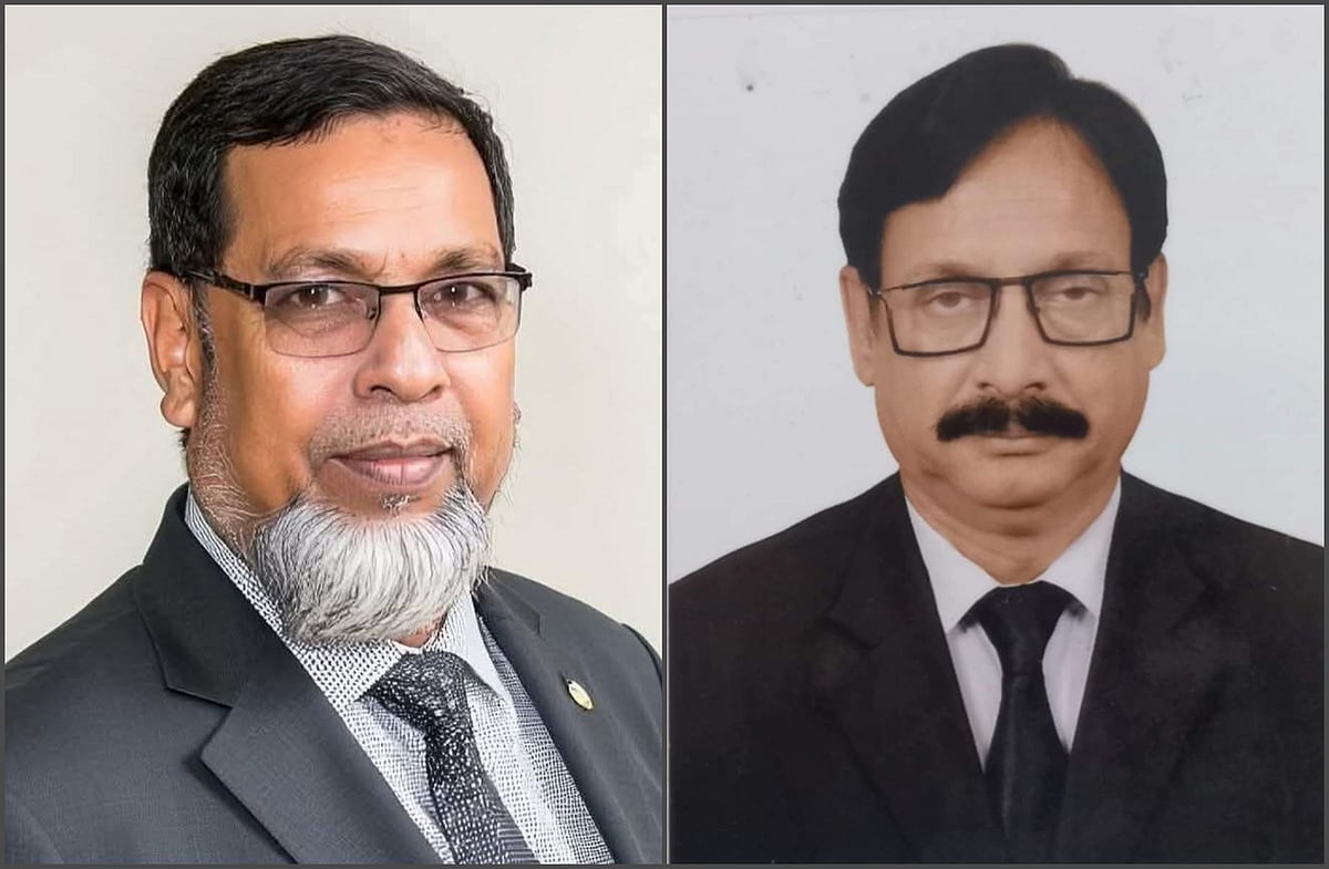 মহিত তালুকদার (বাঁয়ে) ও আবদুল বাছেদ