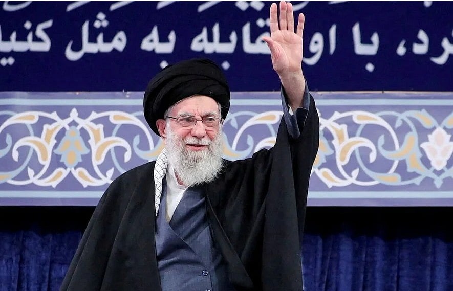 ইরানের সর্বোচ্চ নেতা আয়াতুল্লাহ আলী খামেনি। তেহরানে এক অনুষ্ঠানে, ১৭ ফেব্রুয়ারি ২০২৬
