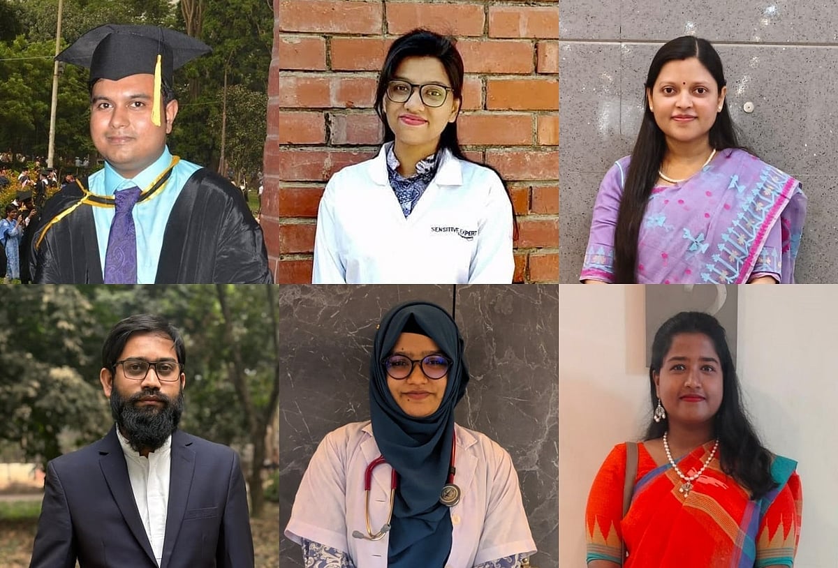 ঈশ্বরগঞ্জ বিশ্বেশ্বরী সরকারি পাইলট উচ্চবিদ্যালয় থেকে স্বাস্থ্য ক্যাডারে নিয়োগ পাওয়া মো. আনোয়ার রহমান, নির্জনা রাউত, অনন্যা সরকার, আনিসুর রহমান, নিশাদ ফারহানা ও জয়িতা দাস