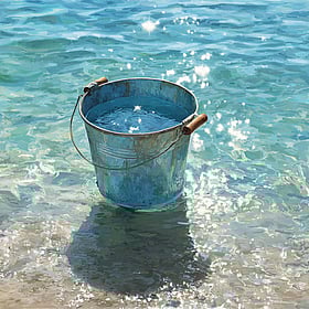 সমুদ্র থেকে এক বালতি পানি তুললে কি সমুদ্রের পানি কমে যাবে