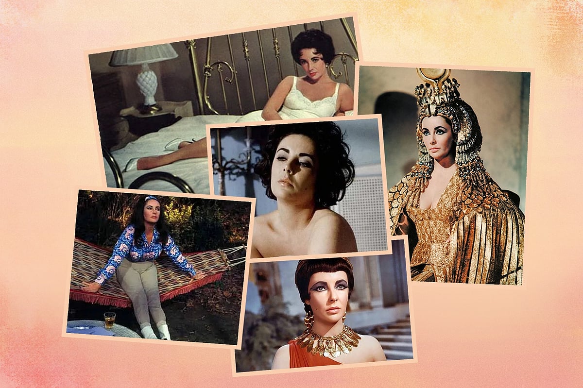 এলিজাবেথ টেইলরের জন্মদিন আজ। কোলাজ