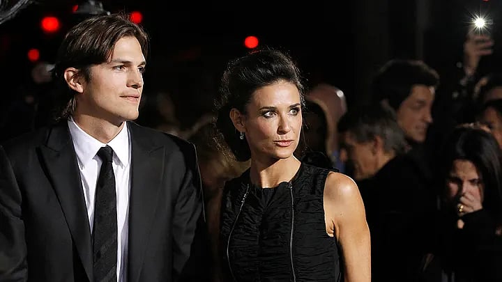 অ্যাস্টন কুচার ও ডেমি মুর। রয়টার্স