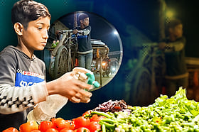 মা–বাবা হারানোর পর ভ্যান ঠেলে জীবিকা নির্বাহ করছে ১৩ বছরের ফাহিম