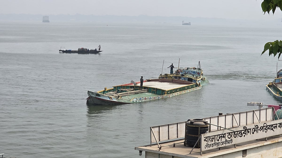 হঠাৎ কুয়াশায় রাজবাড়ীর দৌলতদিয়া ও মানিকগঞ্জের পাটুরিয়া নৌপথে সাড়ে তিন ঘণ্টার বেশি সময় ফেরিসহ নৌযান চলাচল বন্ধ ছিল। আজ রোববার সকালে দৌলতদিয়ার ৪ নম্বর ঘাটে