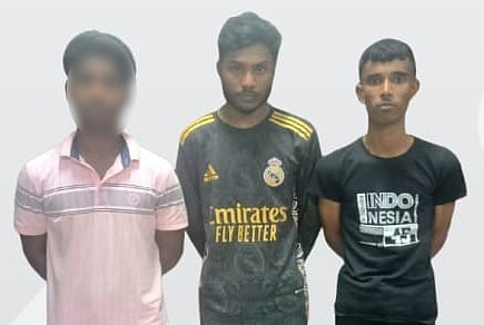 গ্রেপ্তার মো. সজীব আলী, নাজমুল ইসলাম ও এক কিশোর