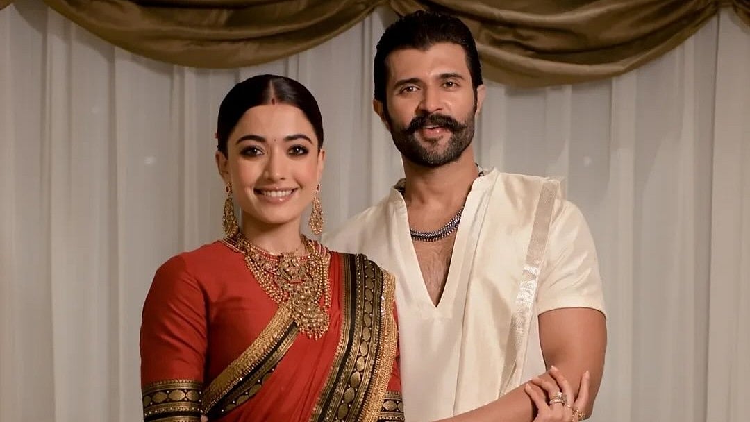 বিবাহোত্তর সংবর্ধনায় রাশমিকা ও বিজয়। ইনস্টাগ্রাম থেকে