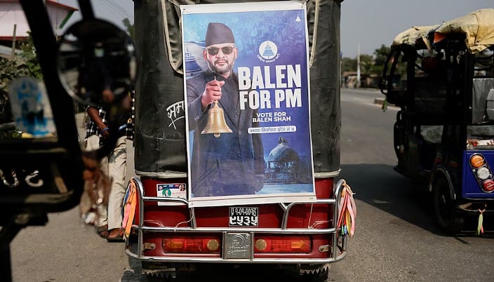 নেপালে রাষ্ট্রীয় স্বতন্ত্র পার্টির প্রচারে বালেন্দ্র শাহকে পরবর্তী প্রধানমন্ত্রী হিসেবে তুলে ধরা হয়েছিল