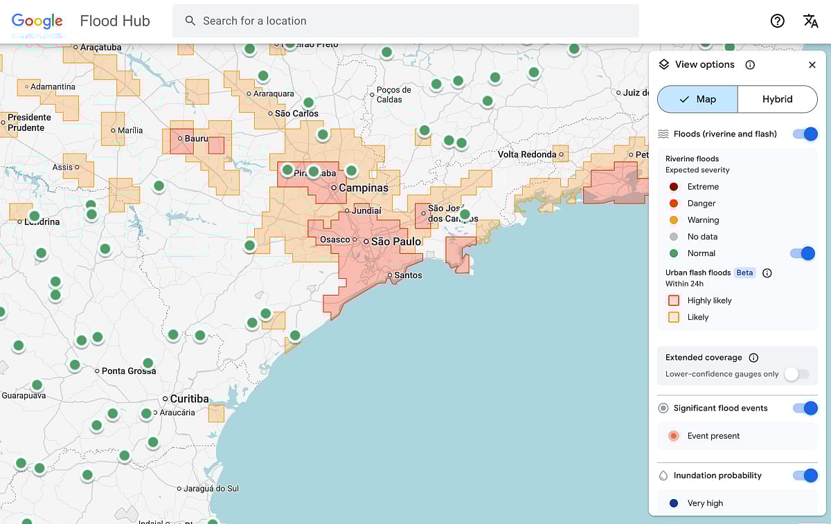 বন্যার পূর্বাভাসের জন্য পুরোনো সংবাদের ওপর নির্ভর করবে গুগল