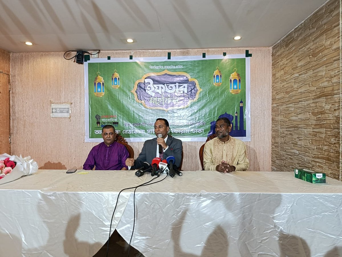 বক্তব্য দেন জাতীয় সংসদের সদ্য নির্বাচিত ডেপুটি স্পিকার কায়সার কামাল। রাজধানীর একটি হোটেলে, ১৪ মার্চ