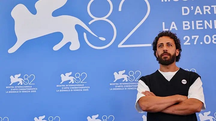 ভেনিস উৎসবে ফিলিস্তিনি অভিনেতা মোয়াজ মালহিস। রয়টার্স ফাইল ছবি