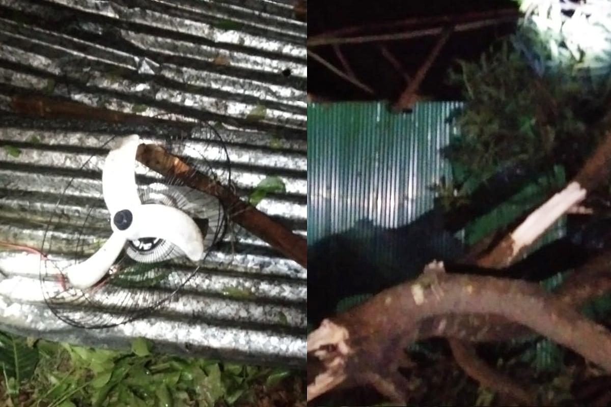 চুয়াডাঙ্গার আলমডাঙ্গায় ঝড়ে অর্ধশতাধিক কাঁচা ঘরবাড়ি বিধ্বস্ত হয়েছে, উপড়ে গেছে শতাধিক গাছ