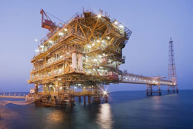 ইরানের সাউথ পার্স গ্যাসক্ষেত্রের একটি স্থাপনার দৃশ্য