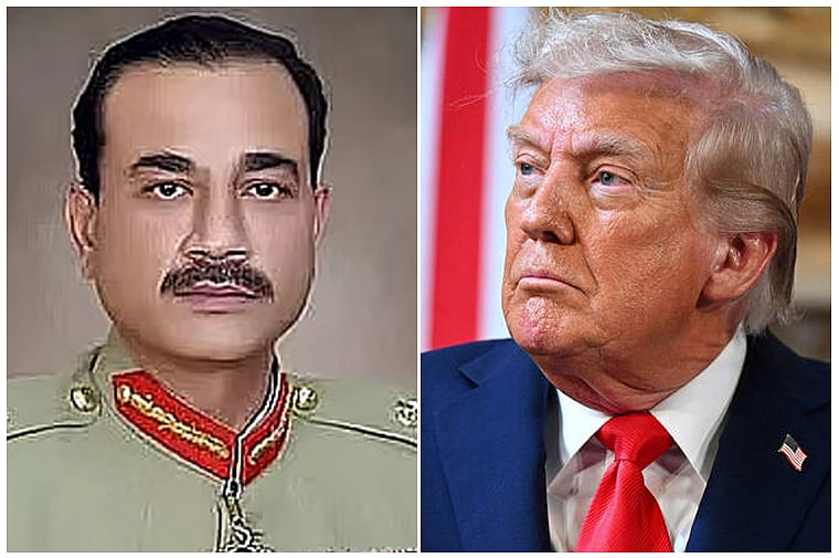 পাকিস্তানের সেনাপ্রধান ফিল্ড মার্শাল আসিম মুনির, যুক্তরাষ্ট্রের প্রেসিডেন্ট ডোনাল্ড ট্রাম্প