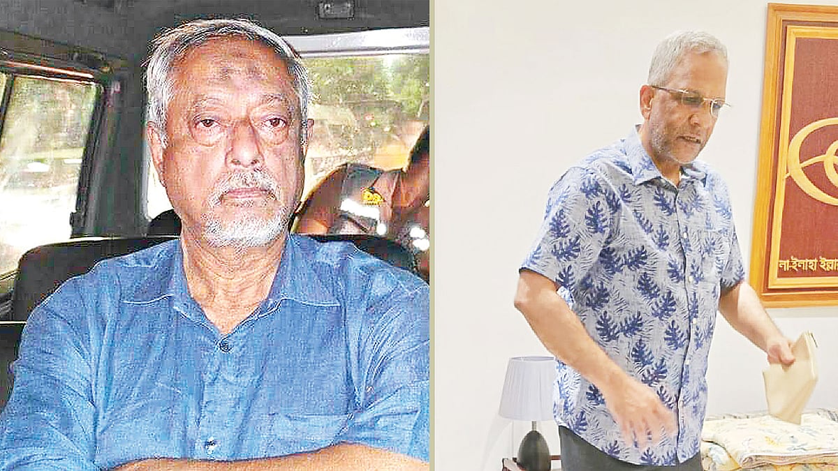 মাসুদ উদ্দিন চৌধুরী (বাঁয়ে) ও মামুন খালেদ (ডানে)