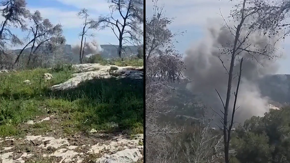 বেইত শেমেশে বিস্ফোরণের ধোঁয়া, ইরানি ক্ষেপণাস্ত্র হামলায় আহত ১১