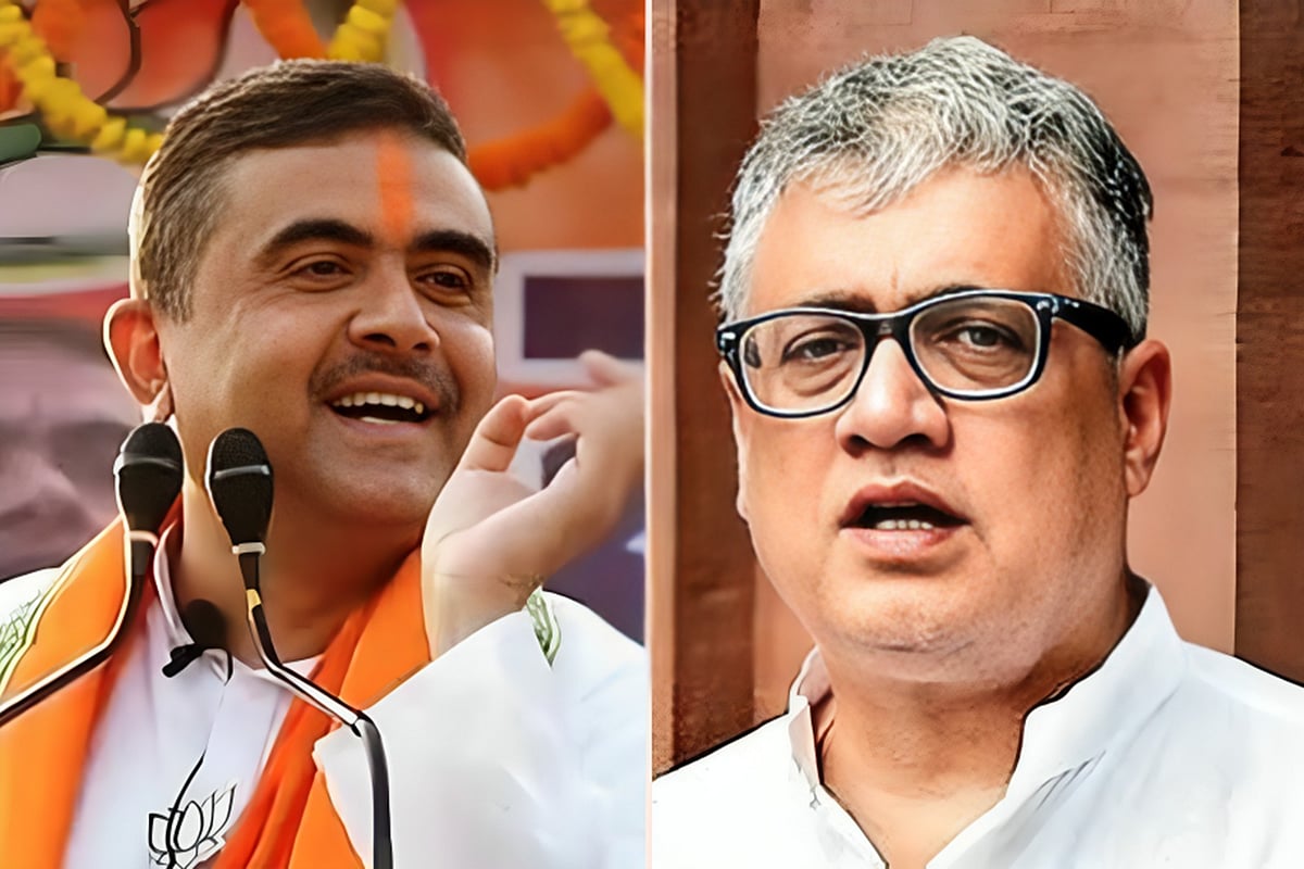 বিজেপি নেতা শুভেন্দু অধিকারী ও তৃণমূল কংগ্রেস নেতা ডেরেক ও ব্রায়ান