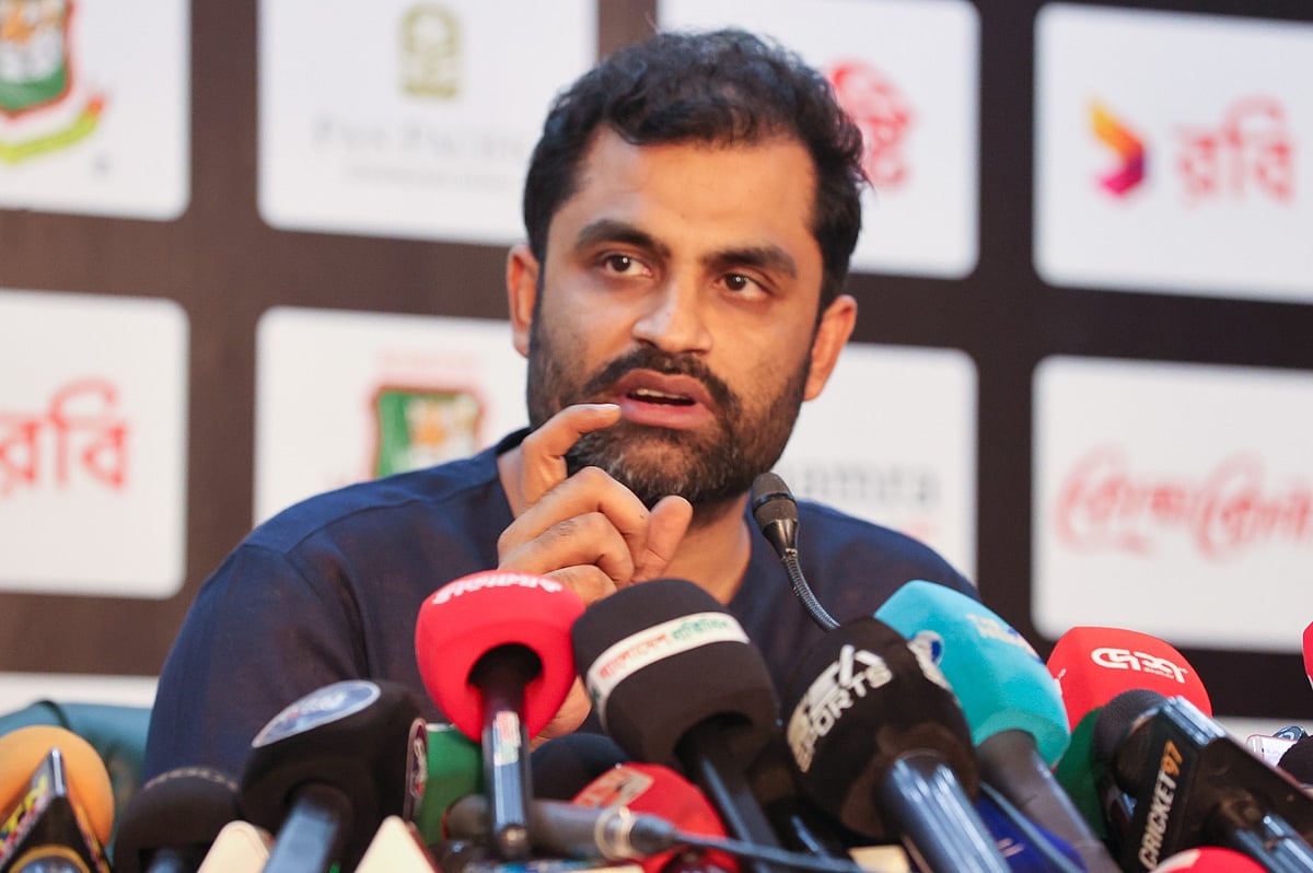 সংবাদ সম্মেলনে বিসিবি সভাপতি তামিম ইকবাল