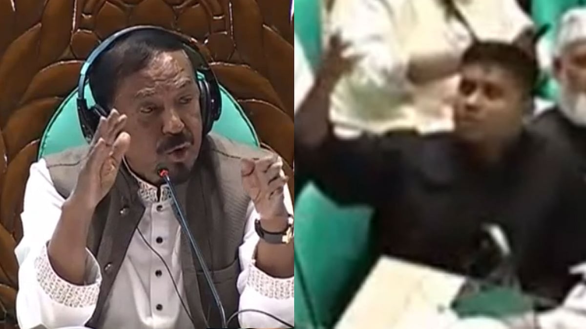 সংসদ অধিবেশনে স্পিকার হাফিজ উদ্দিন আহমদ ও এনিসিপির সংসদ সদস্য হাসনাত আবদুল্লাহ