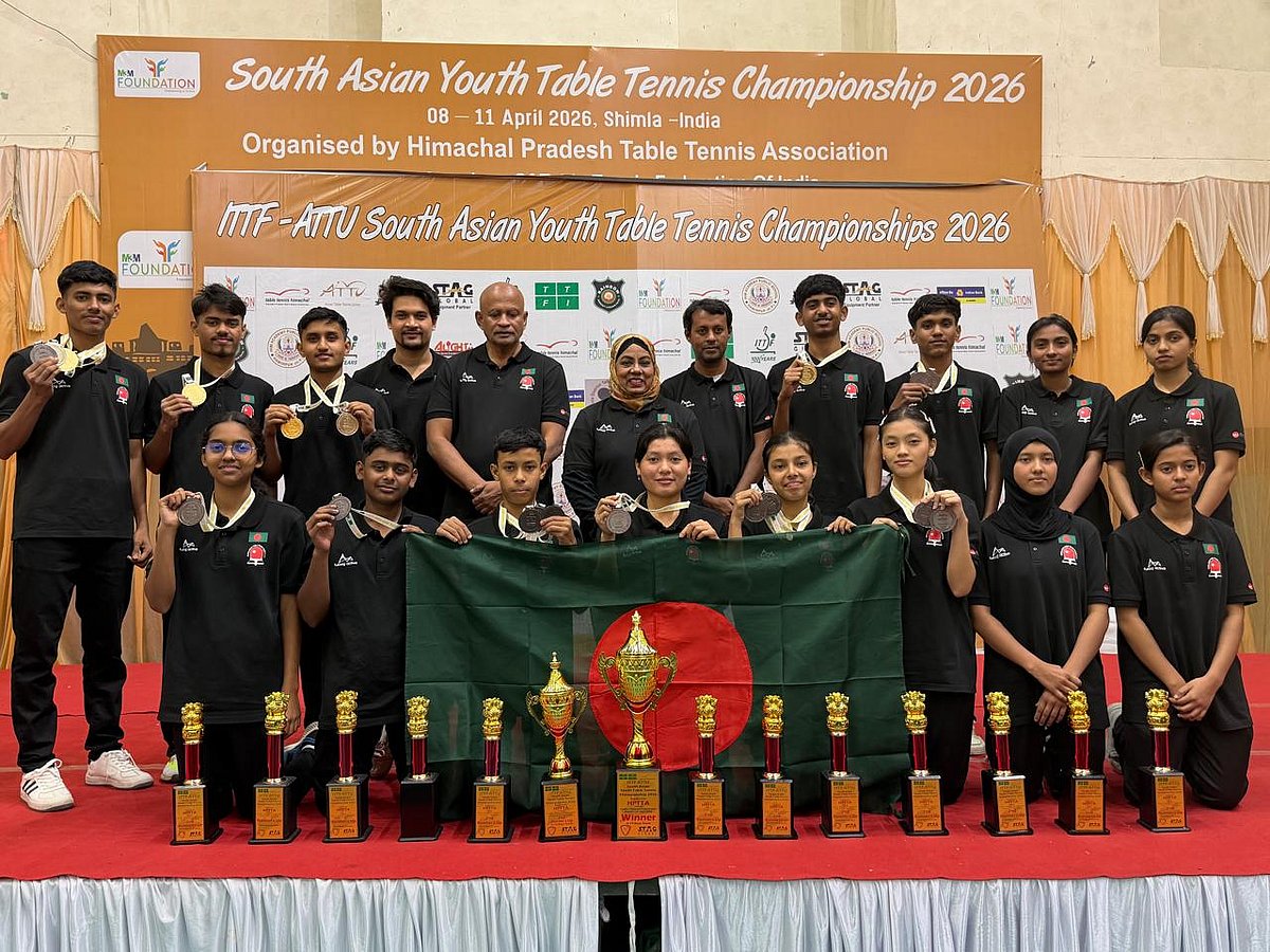 দক্ষিণ এশিয়ান টেবিল টেনিসে রানার্সআপ হয়েছে বাংলাদেশ