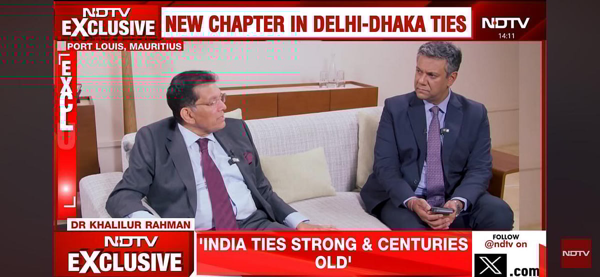 পররাষ্ট্রমন্ত্রী খলিলুর রহমানের সাক্ষাৎকারটি ভারতের এনডিটিভি আজ শনিবার প্রচার করেছে