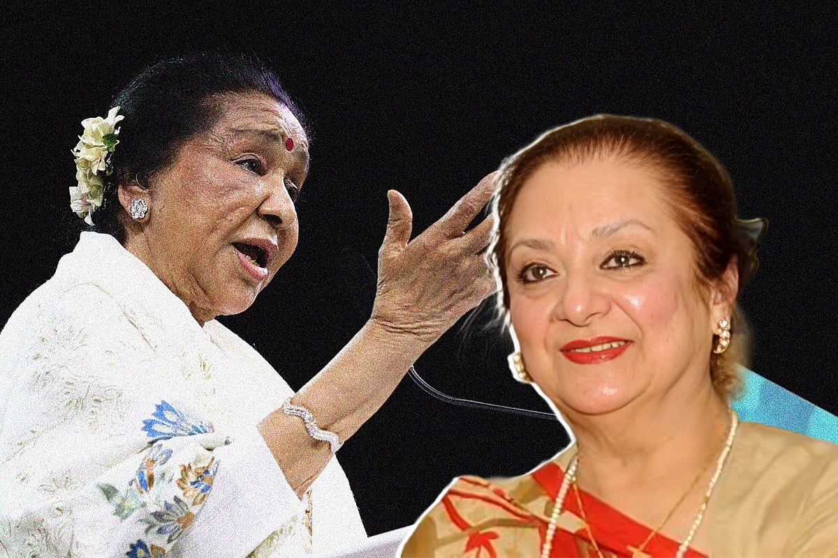 আশা ভোসলে ও সায়রা বানু। কোলাজ