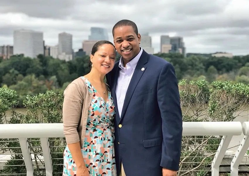 স্ত্রী সেরিনার সঙ্গে ভার্জিনিয়া অঙ্গরাজ্যের সাবেক লেফটেন্যান্ট গভর্নর জাস্টিন ফেয়ারফ্যাক্স