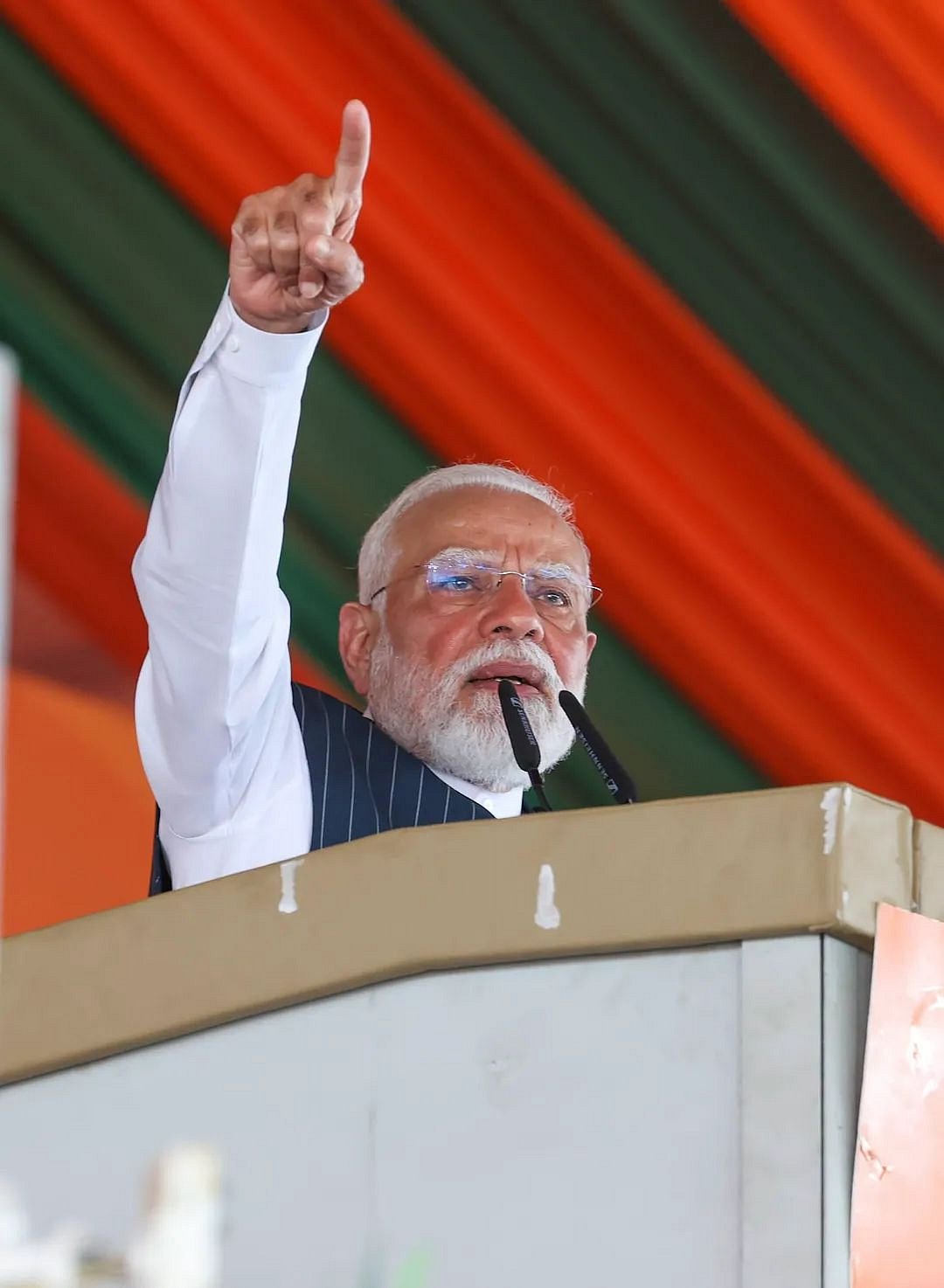 বিজেপির নির্বাচনী জনসভায় প্রধানমন্ত্রী নরেন্দ্র মোদি। বিষ্ণুপুর, বাঁকুড়া, পশ্চিমবঙ্গ। ১৯ এপ্রিল ২০২৬