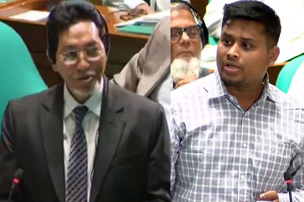 চিফ হুইপ নূরুল ইসলাম ও এনসিপির সংসদ সদস্য হাসনাত আবদুল্লাহ