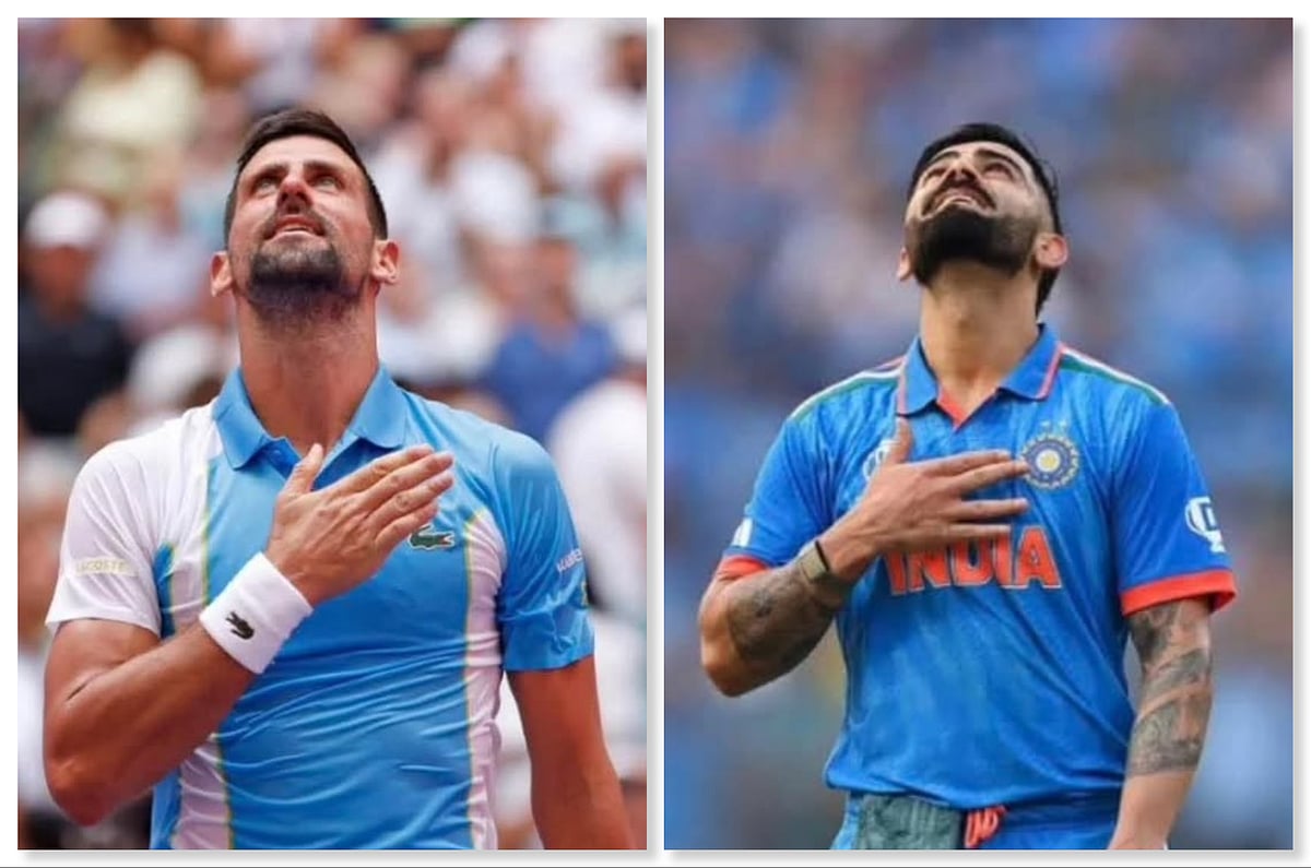 নোভাক জোকোভিচ ও বিরাট কোহলি।
