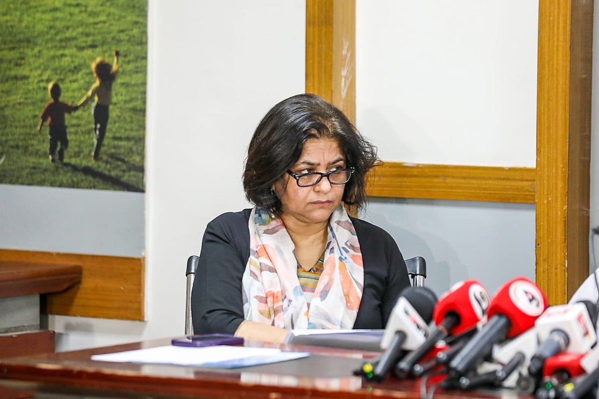 গোলটেবিল বৈঠকে সুপ্রিম কোর্টের জ্যেষ্ঠ আইনজীবী সারা হোসেন। জাতীয় প্রেসক্লাবে, ২১ এপ্রিল ২০২৬